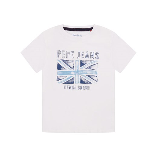 Pepe Jeans T-Shirt Anton PB502825 Biały Regular Fit Pepe Jeans 10 promocyjna cena MODIVO