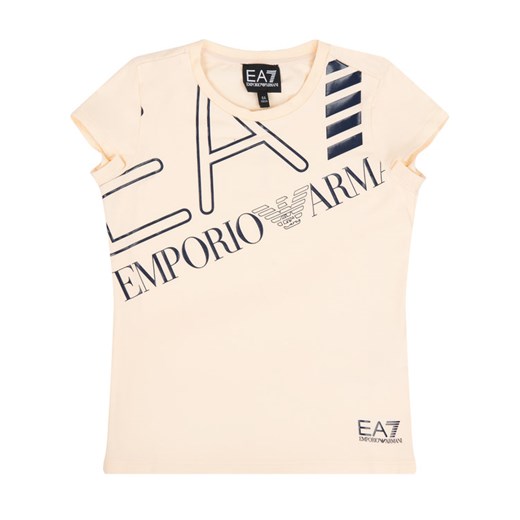 EA7 Emporio Armani T-Shirt 6GFT52 FJ29Z 1415 Pomarańczowy Regular Fit 8Y okazja MODIVO