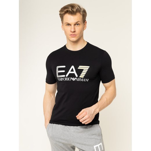 EA7 Emporio Armani T-Shirt 3HPT05 PJ03Z 1200 Czarny Regular Fit XL wyprzedaż MODIVO