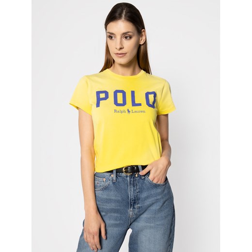 Polo Ralph Lauren T-Shirt 211780287 Żółty Regular Fit Polo Ralph Lauren M okazyjna cena MODIVO