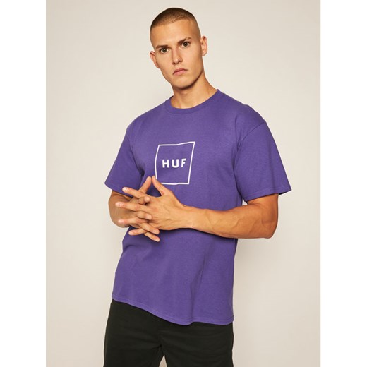HUF T-Shirt Essentials Box TS00507 Fioletowy Regular Fit Huf M wyprzedaż MODIVO