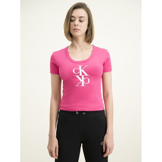 Calvin Klein Jeans T-Shirt Mirrored Monogram Tee J20J212931 Różowy Regular Fit M MODIVO okazja