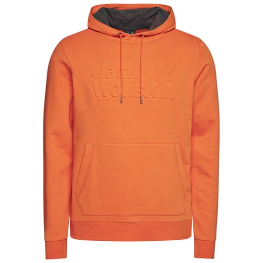 Jack Wolfskin Bluza Logo Hoody 1709141 Pomarańczowy Regular Fit Jack Wolfskin XL okazja MODIVO