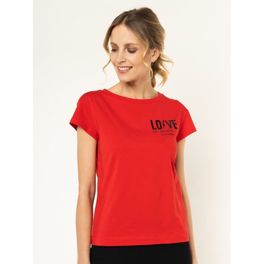 LOVE MOSCHINO T-Shirt W4F301RE 1698 Czerwony Regular Fit Love Moschino 42 wyprzedaż MODIVO