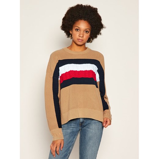 Tommy Hilfiger sweter damski z okrągłym dekoltem Odzież Damska IJ wielokolorowy YRGU Tommy Hilfiger sweter damski z okrągłym dekoltem Odzież Damska IJ wielokolorowy YRGU