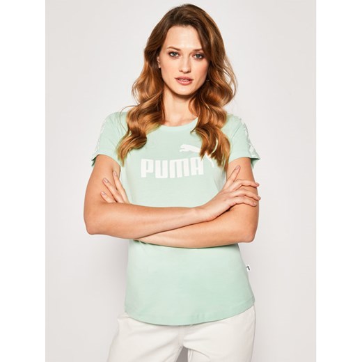 Puma T-Shirt Amplified Tee 581218 Zielony Regular Fit Puma S promocja MODIVO