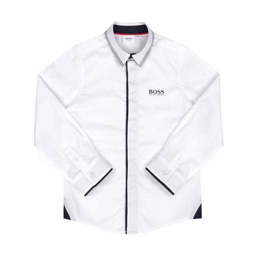 Boss Koszula J25E01 Biały Slim Fit 4A okazyjna cena MODIVO