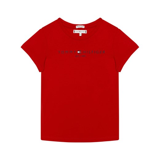 TOMMY HILFIGER T-Shirt Essential Tee KG0KG05512 D Czerwony Regular Fit Tommy Hilfiger 12Y MODIVO