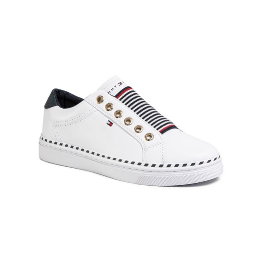 TOMMY HILFIGER Sneakersy Tommy Elastic Cty Sneaker FW0FW04783 Biały Tommy Hilfiger 39 promocja MODIVO