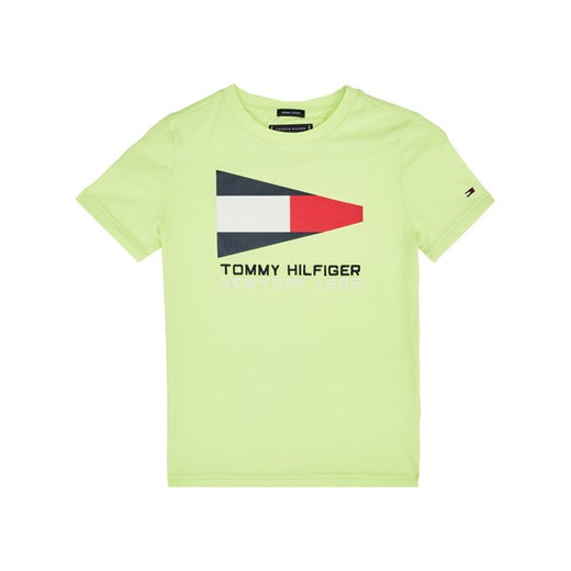 TOMMY HILFIGER T-Shirt Tommy Flag Sailing Gear KB0KB05628 M Żółty Regular Fit Tommy Hilfiger 7 okazja MODIVO