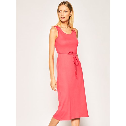 Calvin Klein Sukienka letnia Tie Waist Jersey K20K201824 Różowy Slim Fit Calvin Klein XS promocyjna cena MODIVO