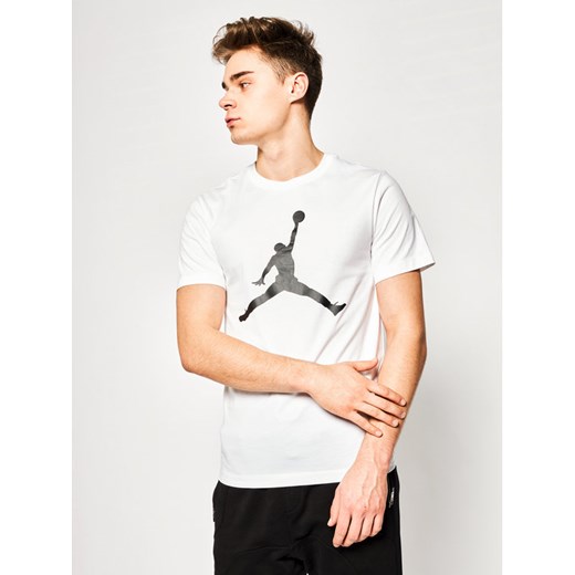 NIKE T-Shirt Jordan Jumpman CJ0921 Biały Standard Fit Nike M wyprzedaż MODIVO