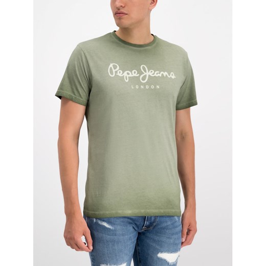 Pepe Jeans T-Shirt West Sir PM504032 Zielony Regular Fit Pepe Jeans S MODIVO promocja