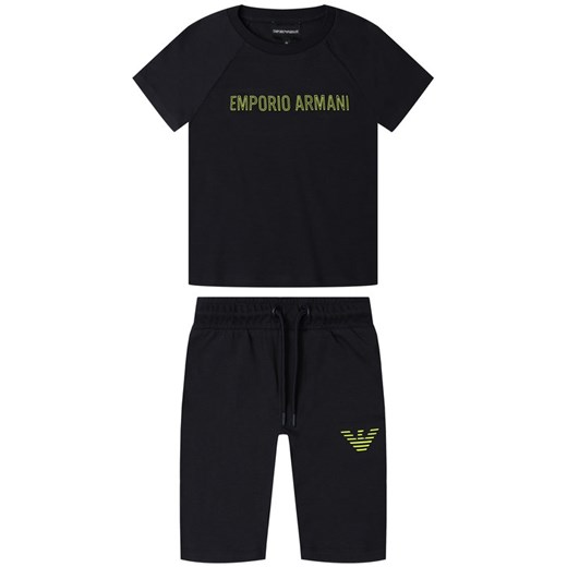 Emporio Armani Komplet t-shirt i spodenki 3H4VJ5 4J3AZ 0922 Granatowy Regular Fit Emporio Armani 5A promocja MODIVO