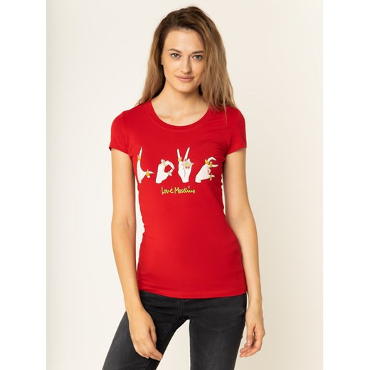LOVE MOSCHINO T-Shirt W4B194YE 2065 Regular Fit Love Moschino 40 wyprzedaż MODIVO