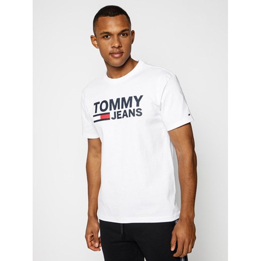 Tommy Jeans T-Shirt DM0DM04837 Biały Regular Fit Tommy Jeans XS okazja MODIVO