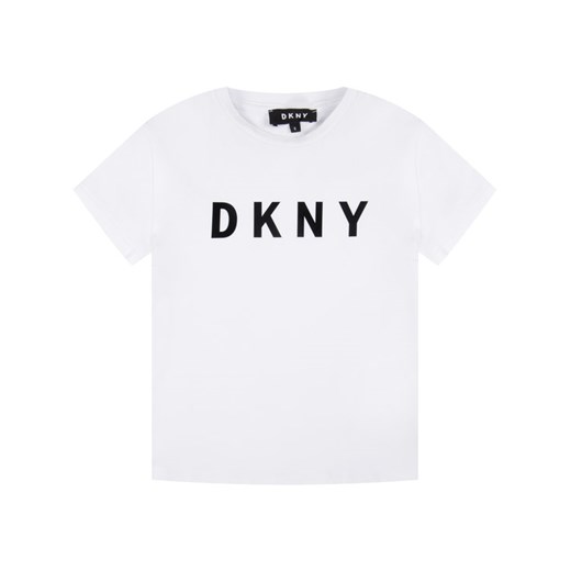 DKNY T-Shirt D35Q47 M Biały Regular Fit 4A MODIVO okazyjna cena