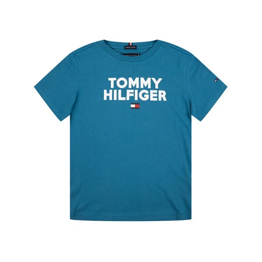 TOMMY HILFIGER T-Shirt Logo Tee KB0KB04992 D Niebieski Regular Fit Tommy Hilfiger 10 MODIVO wyprzedaż