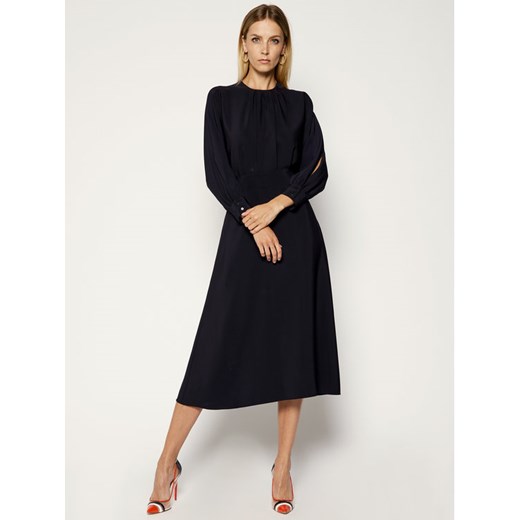 Victoria Victoria Beckham Sukienka koktajlowa Crepe 2220WDR001285B Granatowy Regular Fit Victoria Victoria Beckham 14 MODIVO promocja
