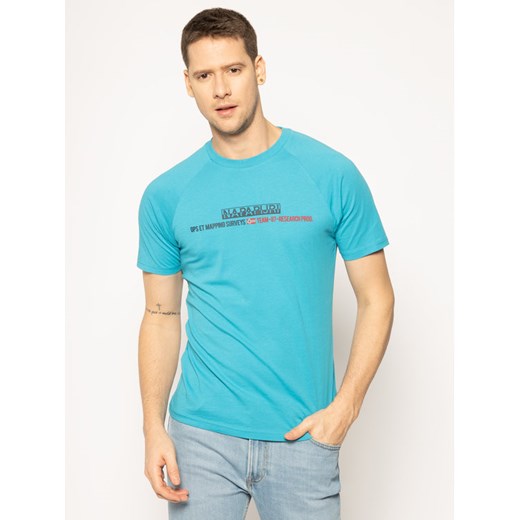 Napapijri T-Shirt Sastia NP0A4E37 Niebieski Regular Fit Napapijri XL okazyjna cena MODIVO