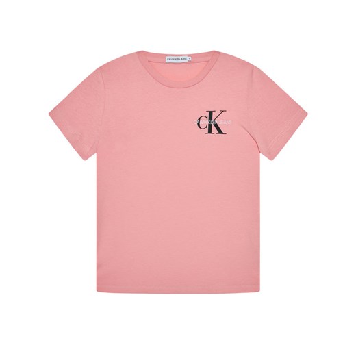 Bluzka dziewczęca różowa Calvin Klein 