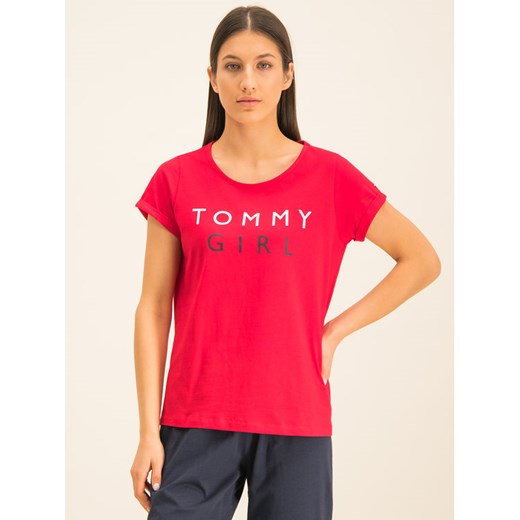 TOMMY HILFIGER T-Shirt CN Tee UW0UW01619 Czerwony Regular Fit Tommy Hilfiger XS okazyjna cena MODIVO