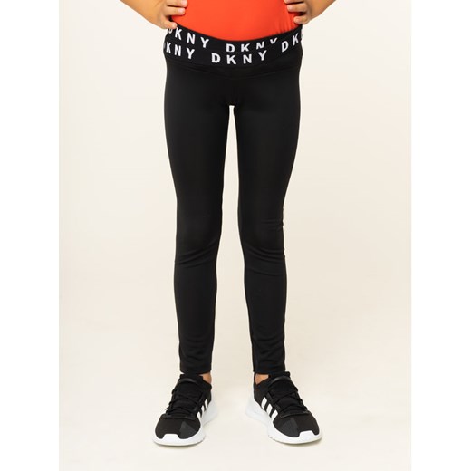 DKNY Legginsy D34960 Czarny Slim Fit 8A MODIVO wyprzedaż