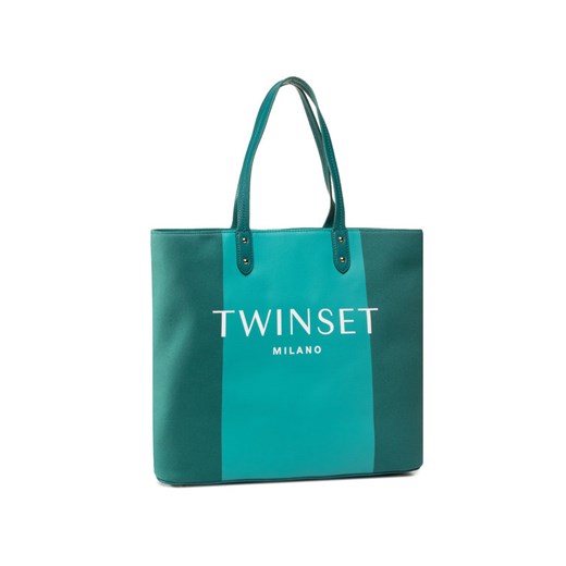 TwinSet Torebka Shopping 201TO8220 Zielony Twinset 00 wyprzedaż MODIVO