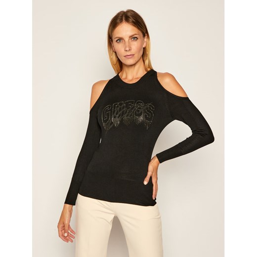 Sweter damski Guess z okrągłym dekoltem Odzież Damska CN QHZF Sweter damski Guess z okrągłym dekoltem Odzież Damska CN QHZF