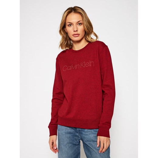 Bluza damska Calvin Klein bawełniana czerwona 