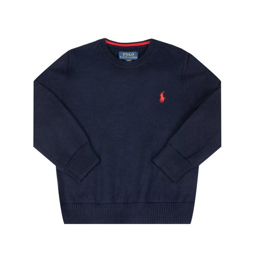 Polo Ralph Lauren Sweter Spring II 321702192 Granatowy Regular Fit Polo Ralph Lauren 2_2T okazyjna cena MODIVO