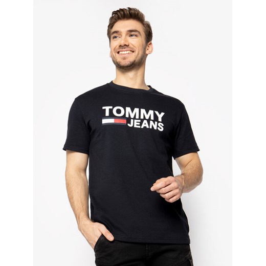 Tommy Jeans T-Shirt DM0DM04837 Czarny Regular Fit Tommy Jeans L MODIVO promocyjna cena