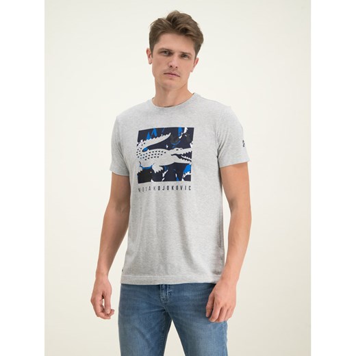 Lacoste T-Shirt TH7971 Szary Regular Fit Lacoste 5 wyprzedaż MODIVO
