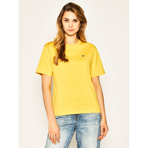 Lacoste T-Shirt TF5441 Żółty Regular Fit Lacoste 36 okazja MODIVO
