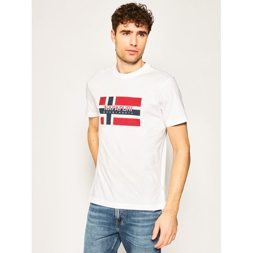 Napapijri T-Shirt Sovico NP0A4E38 Biały Regular Fit Napapijri XL wyprzedaż MODIVO