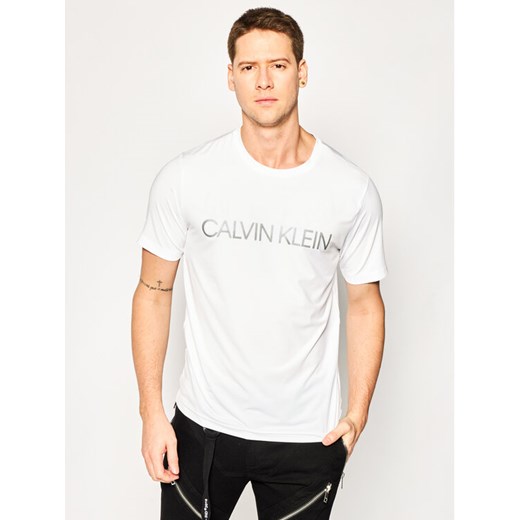 Calvin Klein Performance T-Shirt 00GMS0K104 Biały Regular Fit M okazyjna cena MODIVO