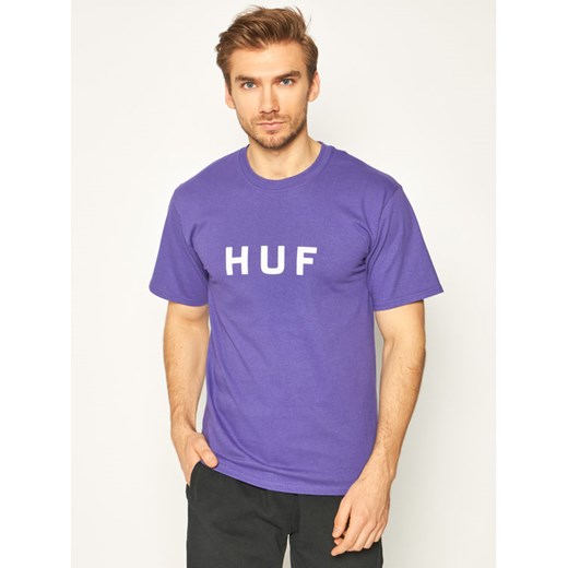 HUF T-Shirt Essentials Og Logo TS00508 Fioletowy Regular Fit Huf XL wyprzedaż MODIVO
