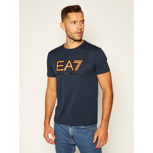 EA7 Emporio Armani T-Shirt 6HPT81 PJM9Z 1554 Granatowy Regular Fit M MODIVO