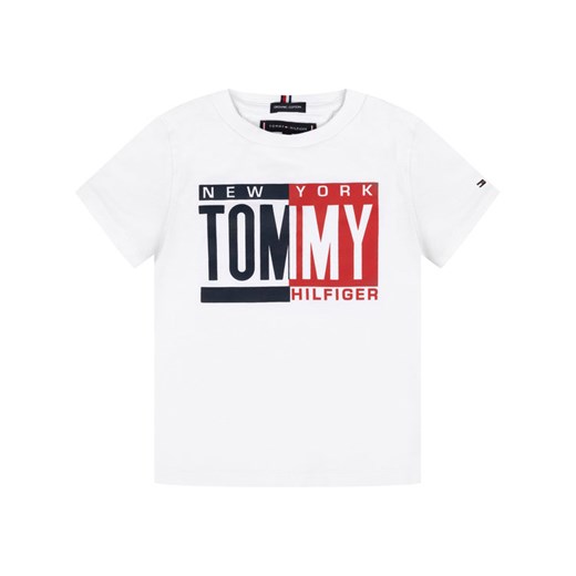 TOMMY HILFIGER T-Shirt KB0KB04994 S Biały Regular Fit Tommy Hilfiger 5 okazja MODIVO