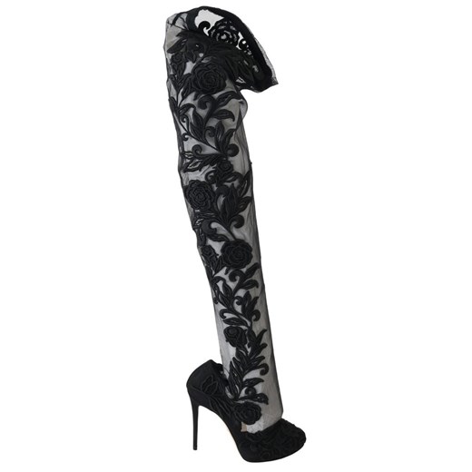 Floral Embroidered Socks Boots Dolce & Gabbana 36 showroom.pl promocyjna cena