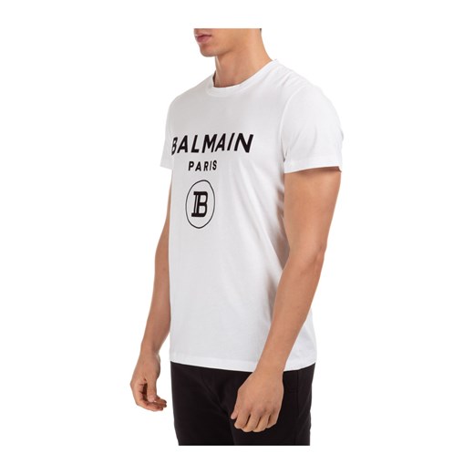 T-shirt męski BALMAIN biały z krótkim rękawem 