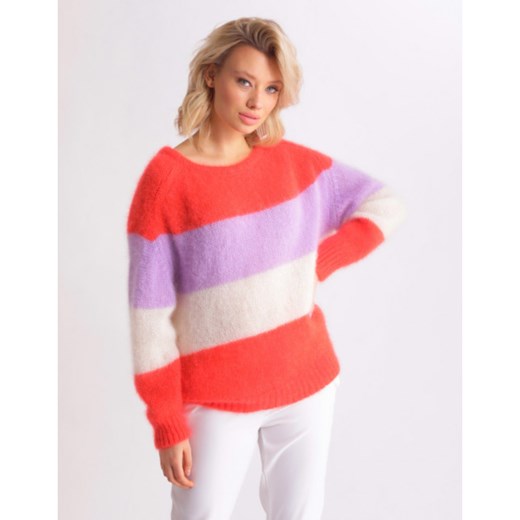 Bad Icon sweter damski czerwony casual