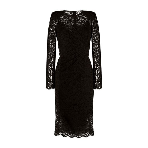 Sukienka Dolce & Gabbana z okrągłym dekoltem czarna na sylwestra 