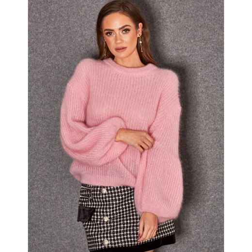 Sweter damski Bad Icon z okrągłym dekoltem casual gładki