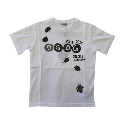 Biały t-shirt chłopięce Dolce & Gabbana 