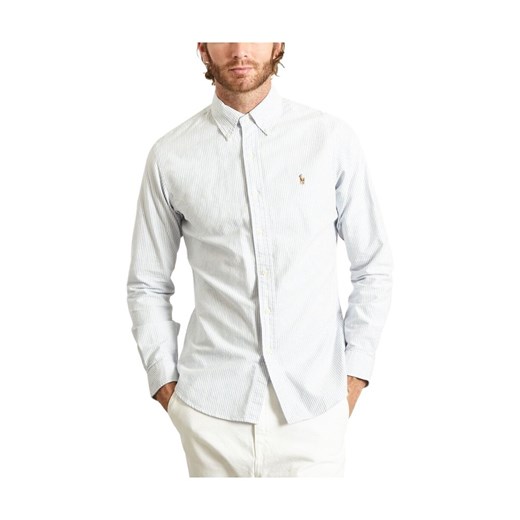 Koszula męska Polo Ralph Lauren z kołnierzykiem button down w paski z bawełny 