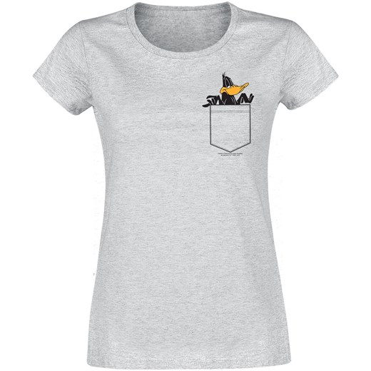 Looney Tunes - Daffy Pocket - T-Shirt - szary (Heather Grey) XL EMP