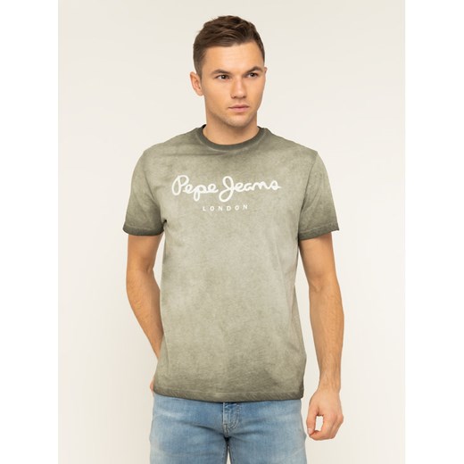 Pepe Jeans T-Shirt West Sir PM504032 Zielony Regular Fit Pepe Jeans M promocyjna cena MODIVO