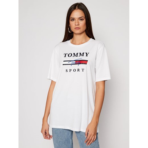 Tommy Sport T-Shirt Graphics S10S100694 Biały Regular Fit Tommy Sport XS MODIVO