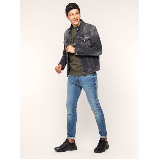 Calvin Klein Jeans Bluza Monogram J30J313222 Zielony Regular Fit XL okazja MODIVO